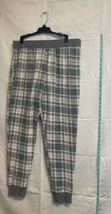 Grey And Pink Plaid Fleece Jogger Pajama Pants Size XL NWOT - $14.25