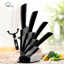 Ceramic Kitchen Knives Set with Stand 3&quot; 4&quot; 5&quot; 6&quot; + Peeler + Knife Holder - £30.99 GBP