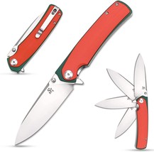 Sitivien ST127 Folding Knife,D2 Steel Blade G10 Handle Pocket Knife EDC Knife - £42.64 GBP