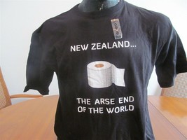 NEW Zealand the A@@@ End of the World Novelty T Shirt - Medium NEW NWT - £6.63 GBP