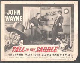 Tall in the Saddle 11x14 Lobby Card John Wayne Ward Bond - £30.33 GBP