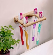Traditional Solid Teak Wall Mount Cup and Toothbrush Holder - $186.02 CAD