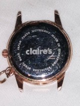 LADIES CLAIRE&#39;S PINK FACE OF WATCH  WITH DIAMOND CHIPS AND NO BAND JAPAN... - $10.52