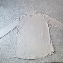 American Eagle Long Sleeve T-Shirt Mens Size Small Light Tan Beige Crew ... - $9.99