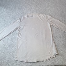 American Eagle Long Sleeve T-Shirt Mens Size Small Light Tan Beige Crew ... - £7.46 GBP