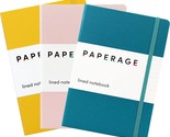 Yellow, Blush, And Turquoise Paperage Lined Journal Notebooks, 3, Hardco... - £26.68 GBP