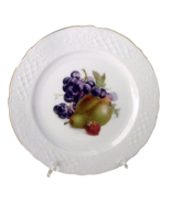 E&amp;R Bavaria Orchard Golden Crown Plate Grapes Pear Strawberry #4 Germany... - £14.03 GBP