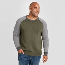 Men&#39;S Colorblock Big &amp; Tall Crewneck Sweater - Olive 5Xbt - £29.43 GBP