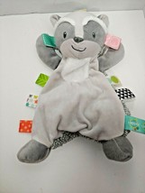 Taggies Harley raccoon gray plush security blanket baby toy lovey - $14.84