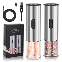 Salt and Pepper Grinder Set, Electric Salt Pepper Shakers with Adjustabl... - $186.29
