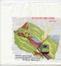 Brienzer Rothorn Aareschlucht Railway Napkin Brienzersee Switzerland  - $27.72