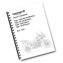 2018 2019 2020 TRIUMPH OWNERS HANDBOOK MANUAL - TIGER 1200 XR XC ALPINE ... - $75.00