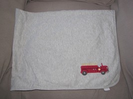 Gymboree 2003 LITTLE FIRETRUCK Blanket Reversible Fire Truck Engine Stri... - £25.65 GBP