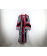 Vtg 70s Streetwear Mens One Size Striped Velour Belted Bath Robe Loungew... - $50.45