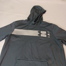 Under Armour Coldgear Hoodie Gray Pullover Sweatshirt Men's Small Loose Size XL image 9