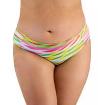 Becca Etc Awaken Side Tab Hipster Bikini Bottom Neon Stripe Pink Size 2X... - $34.60