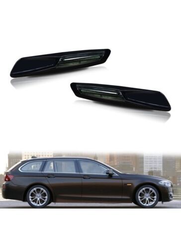 Smoke Black Trim Fender Side Marker Light For 2011-2016 BMW F10 1,3,5 Se... - $12.86