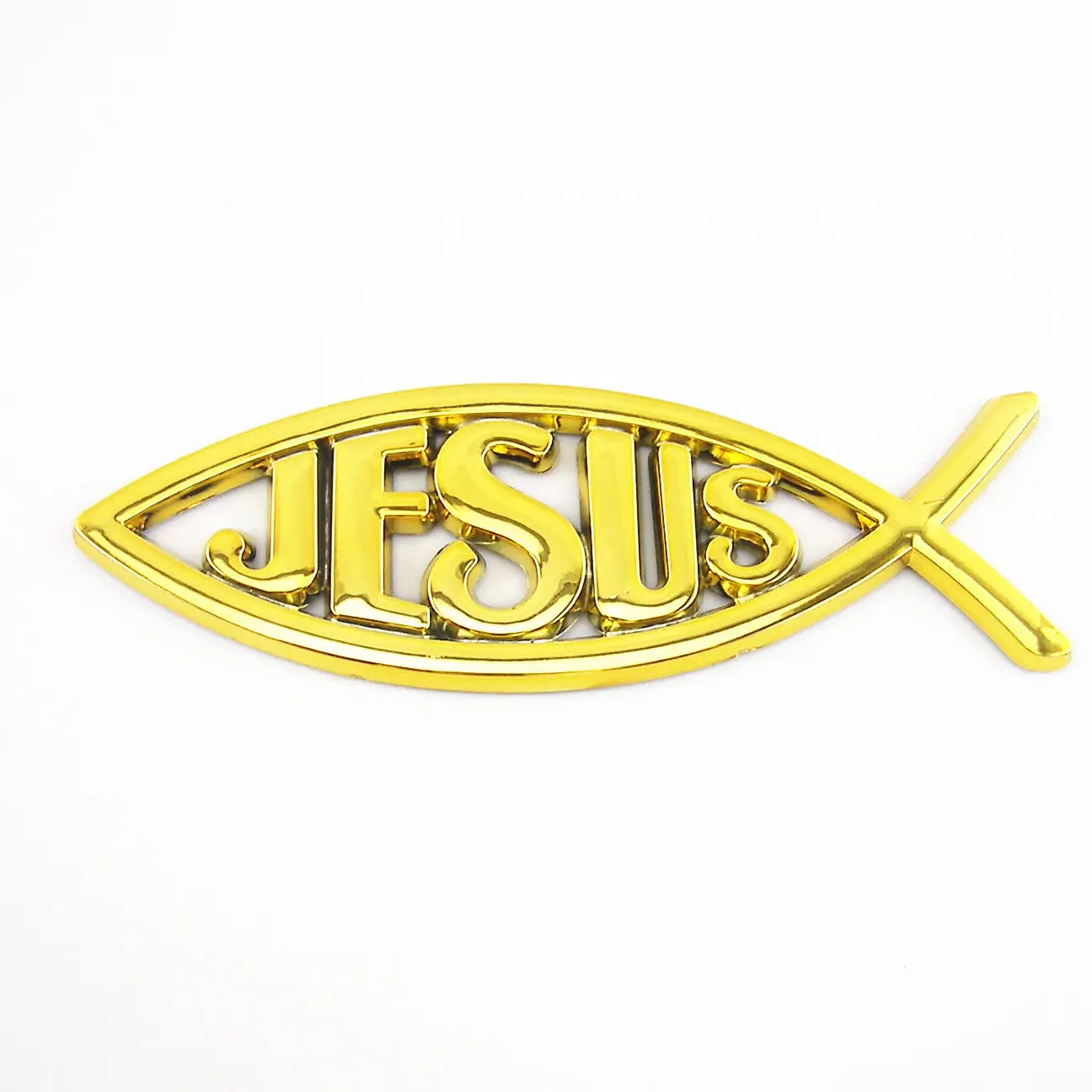3D Silver / Red /  / Blue  Fish Emblems  Symbol Car sticker - £92.11 GBP