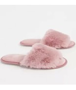 ASOS ~ Pink ~ Soft ~ Furry ~ Quilted ~ Slide-On Slippers ~ Size Large (9... - $450.11 MXN