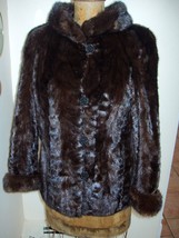 FABULOUS GENUINE Brown Mahogany Mink Fur Jacket Vintage Sizes: Small -Me... - $350.00