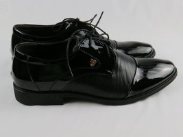 Men Shoes OUOUVALLEY Men&#39;s Classic Modern Oxford Lace Up Shoes Size 12 Black - £40.98 GBP