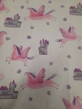 Land of Nod Pair of Standard Pillowcases Royal Pegasus ~ Pink Gray Purple - £19.69 GBP