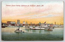 Steamer Louise Leaving Baltimore For Tolchester Beach MD Postcard E44 - $9.95