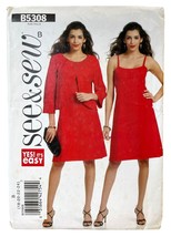 Butterick See and Sew Sewing Pattern 5308 Jacket Dress Misses Size 18-24 - $8.09