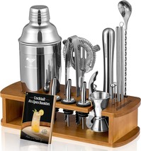 Martini Shaker, Jigger, Strainer, Mixer Spoon, Muddler, And Liquor Pourers Are - £35.29 GBP