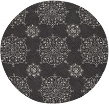 HomeRoots 374706 90 x 114 in. Charcoal Polypropylene Rug - £436.82 GBP