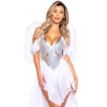 Angel Goddess Costume Shimmer Sequin Bodysuit Flowing Skirt Draped Sleev... - $76.49