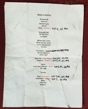 Justin Beiber - Original For Real Concert Stage Used Setlist - £27.53 GBP