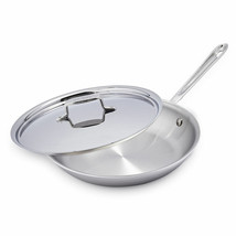 All-Clad  D5 Polished 5-Ply 12 inch Fry Pan with Lid - £109.82 GBP