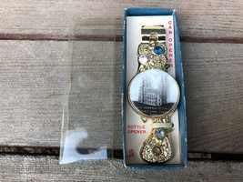 Vintage Mormon Temple Salt Lake City Utah Jeweled Can Bottle Opener MIP  - $14.80
