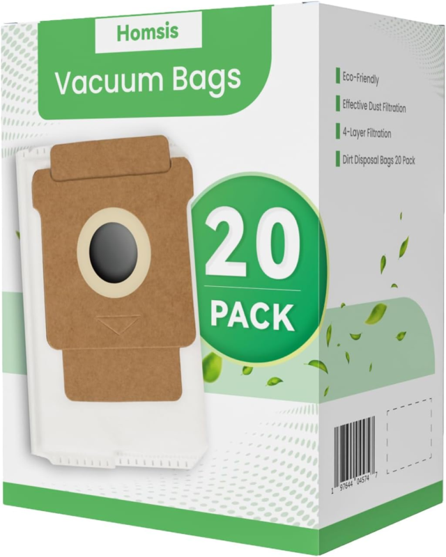 20-Pack Replacement Vacuum Bags Compatible with Irobot Roomba I, S, J Series - H - £26.29 GBP