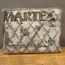 Martex Full Fitted Sheet NOS Vintage Sealed Mod Floral Roses Trellises - $24.74