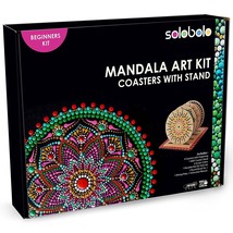 Mandala Art Kit Coasters with Stand-Craft Kit with Dot Mandala Art Tools Kit for - £29.98 GBP