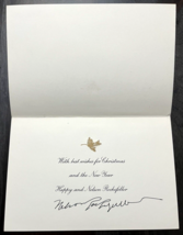 Vintage Signed Nelson &amp; Happy Rockefeller Holiday Christmas Card No COA - £48.58 GBP