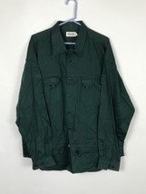 Dick &amp; Bic Men Green Button Long Sleeve Hunting Outdoor Shirt Pockets Oregon USA - £23.36 GBP