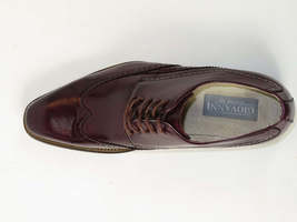 Men's Giovanni Shoes High Quality Leather Wing Tip Derby LINCOLN Burgundy image 6