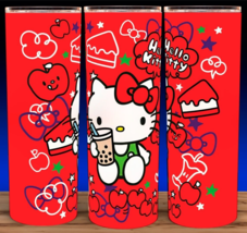 Hello Kitty Red Bows and Cake Slices Tumbler Cup Mug 20oz - £15.75 GBP