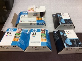 (5) HP23 Hp 23 C1823D Oem Ink Cartridges New Nib Nice Lot Of 5 Boxes $59 - £16.25 GBP