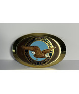 Vintage Pratt &amp; Whitney Aircraft Dependable Engines Brass Belt Buckle 3.... - $26.72