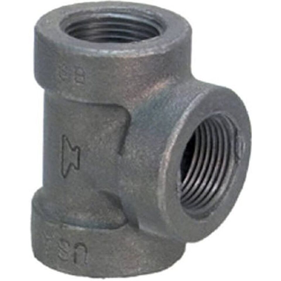 Anvil 8700120358, Malleable Iron Pipe Fitting, Tee, 1/4&quot; NPT Female, Black - $18.66