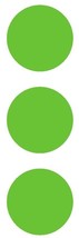 2-1/2&quot; Lime Green Round Color Code Inventory Label Dots Stickers - £1.95 GBP+