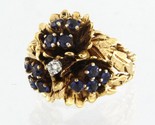 Sapphire Women&#39;s Cluster ring 14kt Yellow Gold 290889 - $799.00