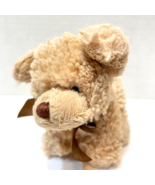 Gund Mini Plush Soft Furry Puppy Dog Rattle Stuffed Animal Tan 4.5 inches - £8.35 GBP
