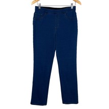 Ming Wang Jeans Women 8 Blue Denim Pull On Jeggings Straight Leg Stretch Pockets - £31.43 GBP
