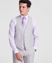 Bar III Men's Slim Fit Linen Suit Vest in Gray-Large 40-42R - $23.99