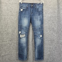 G By Guess Jeans Men Size 30x30 Blue Stacked Straight Leg Distressed 5 P... - $15.42